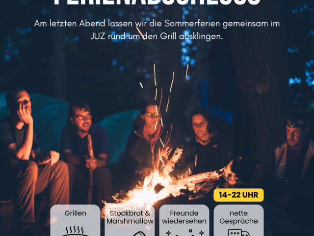 Freitag, 7. August: Ferienabschluss – JUZ geöffnet 14-22 Uhr